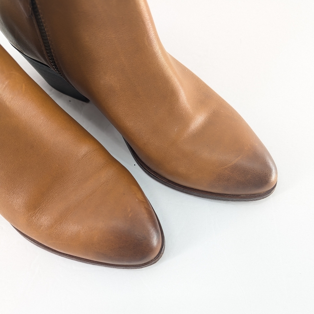Thursday Everyday Toffee Downtown Leather Ankle Bootie Tan Brown Fall Size 8.5 - Picture 11 of 16